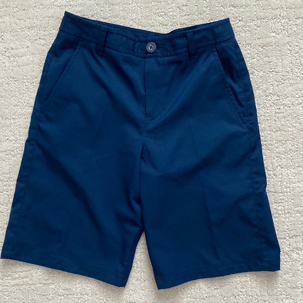 Boys navy blue, Under Arm Armour, quick dry shorts size 14